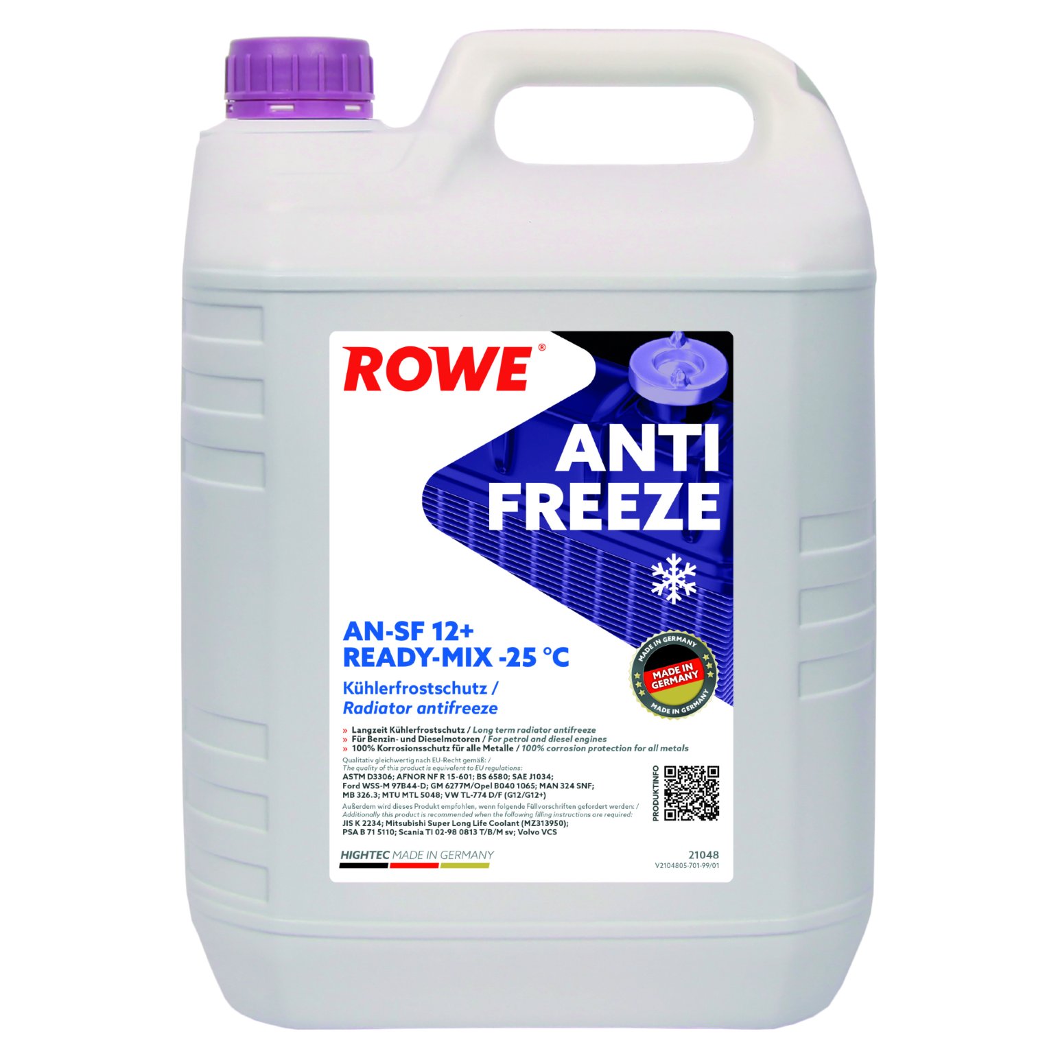 Антифриз ROWE G12/G12+ розовый, готовый к применению, 5 л, 21048-0050-99