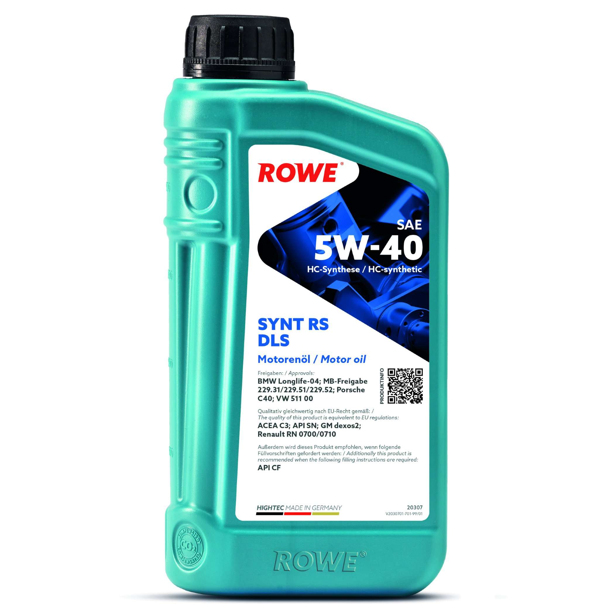 Моторное масло ROWE Synt RS DLS 5W-40 1 л, 20307-0010-99