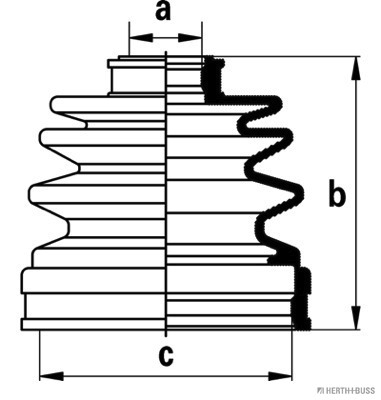 Комплект пыльника, приводной вал   J2883014   HERTH+BUSS JAKOPARTS