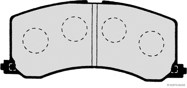 Комплект гальмівних накладок, дискове гальмо J3608016 HERTH+BUSS JAKOPARTS #1