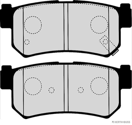 Комплект гальмівних накладок, дискове гальмо   J3610404   HERTH+BUSS JAKOPARTS