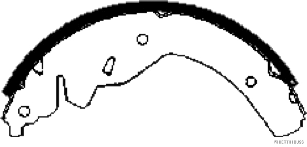 Комплект гальмівних колодок J3500302 HERTH+BUSS JAKOPARTS #1