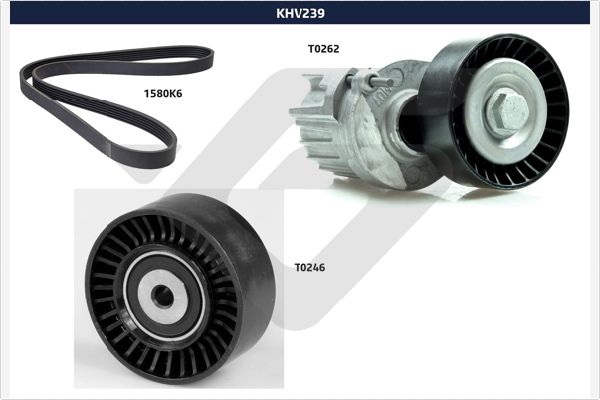 Поликлиновой ременный комплект   KHV 239   HUTCHINSON