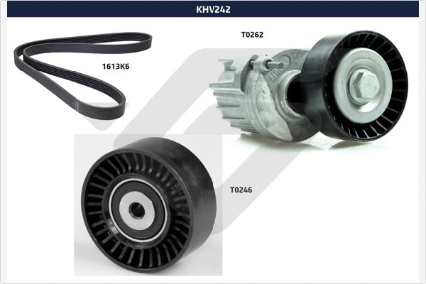 Поликлиновой ременный комплект   KHV 242   HUTCHINSON