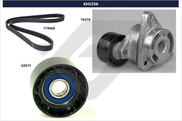 Поликлиновой ременный комплект   KHV 256   HUTCHINSON