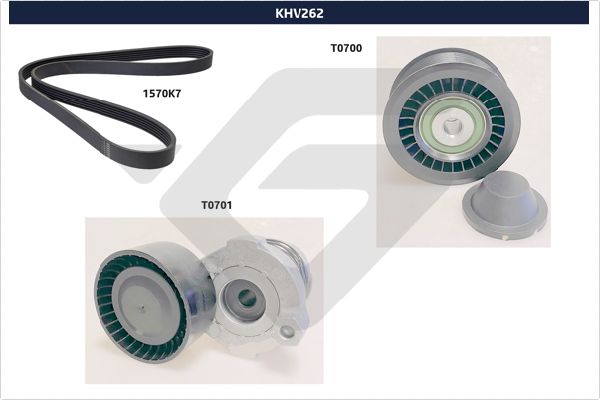 Комплект поліклинових ременів   KHV 262   HUTCHINSON