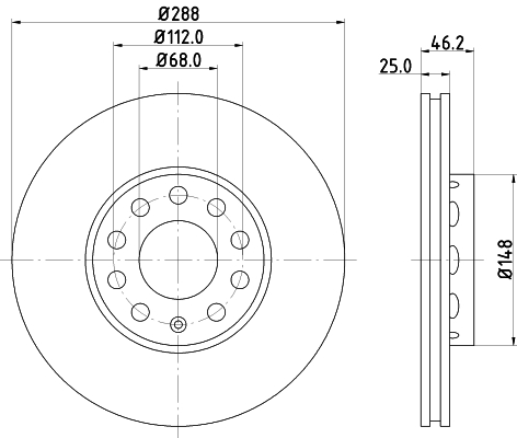 Тормозной диск   MDC768C   MINTEX