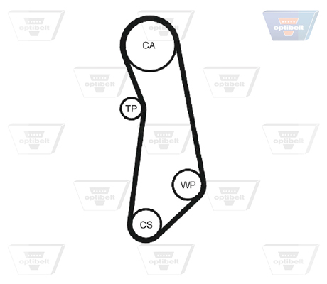 Зубчастий ремінь ZRK 1469 OPTIBELT #2