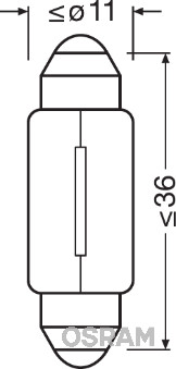 Лампа накаливания, oсвещение салона   6461   ams-OSRAM