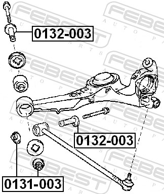 Чаша холостого хода, балка моста 0131-003 FEBEST #1