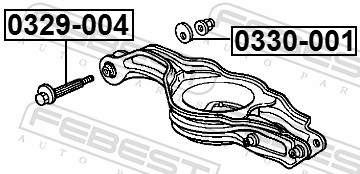 Чаша холостого хода, балка моста 0330-001 FEBEST #1