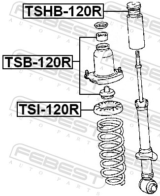 Дистанционная труба, амортизатор TSB-120R FEBEST #1