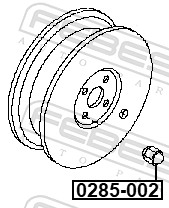 Гайка крепления колеса 0285-002 FEBEST #1