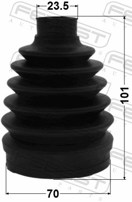 Комплект пилозахисний, приводний вал 0517P-M2 FEBEST #1