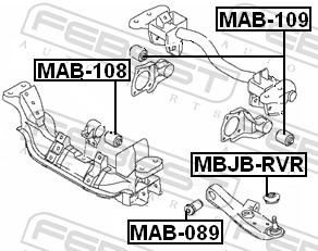 Опора, дифференциал MAB-108 FEBEST #1