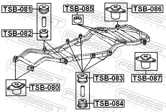 Опора, рама ТЗ TSB-084 FEBEST #1