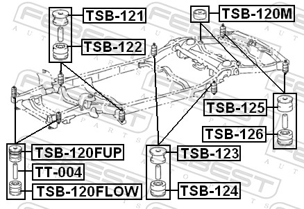 Опора, рама ТЗ TSB-120FLOW FEBEST #1