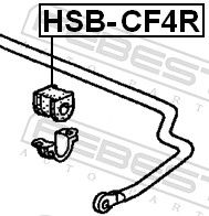 Опора, стабилизатор HSB-CF4R FEBEST #1
