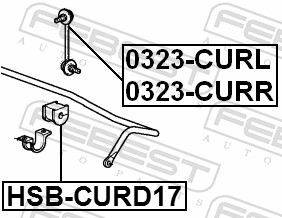Опора, стабилизатор HSB-CURD17 FEBEST #1