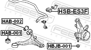 Опора, стабилизатор HSB-ES3F FEBEST #1