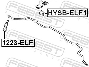 Опора, стабілізатор HYSB-ELF1 FEBEST #1