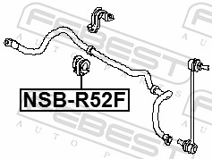 Опора, стабілізатор NSB-R52F FEBEST #1