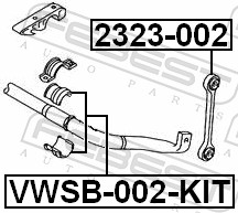 Опора, стабілізатор VWSB-002-KIT FEBEST #1
