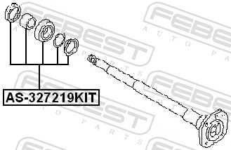 Подшипник, приводной вал AS-327219KIT FEBEST #1