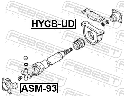 Подшипник, промежуточный подшипник карданного вала HYCB-UD FEBEST #1