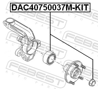 Підшипник колеса DAC40750037M-KIT FEBEST #1