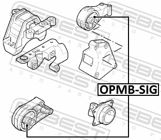 Опора, двигун OPMB-SIG FEBEST #1
