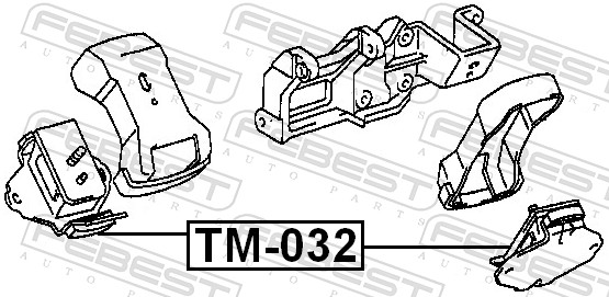 Подвеска, двигатель TM-032 FEBEST #1