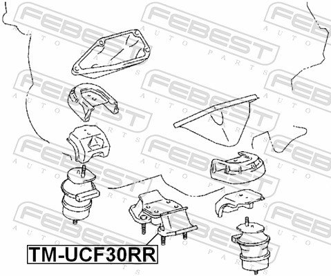 Опора, двигун TM-UCF30RR FEBEST #1