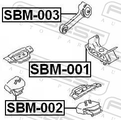 Подвеска, механическая коробка передач SBM-001 FEBEST #1