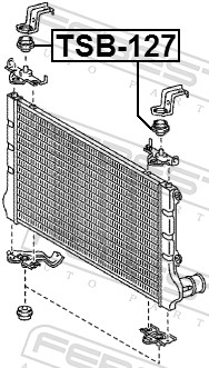 Опора, радіатор TSB-127 FEBEST #1