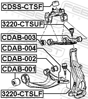 Подвеска, рычаг независимой подвески колеса CDAB-002 FEBEST #1