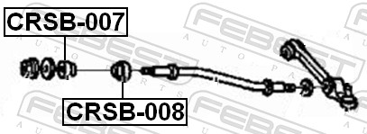 Опора, важіль підвіски CRSB-007 FEBEST #1