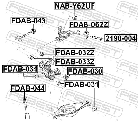 Подвеска, рычаг независимой подвески колеса FDAB-044 FEBEST #1