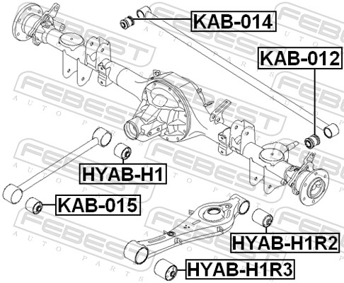 Подвеска, рычаг независимой подвески колеса HYAB-H1 FEBEST #1