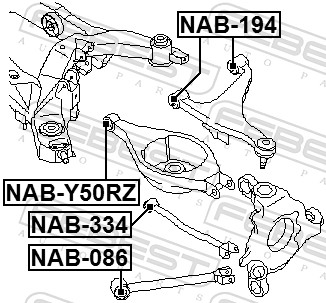 Опора, важіль підвіски NAB-334 FEBEST #1