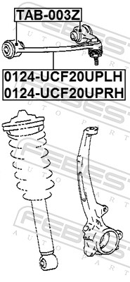 Опора, важіль підвіски TAB-003Z FEBEST #1
