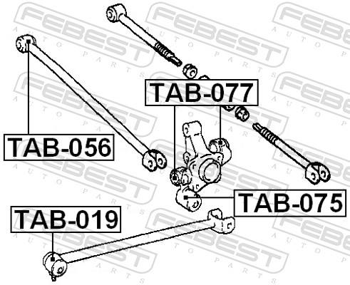 Подвеска, рычаг независимой подвески колеса TAB-075 FEBEST #1
