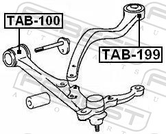 Подвеска, рычаг независимой подвески колеса TAB-199 FEBEST #1