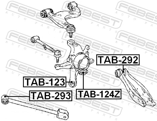 Подвеска, рычаг независимой подвески колеса TAB-292 FEBEST #1