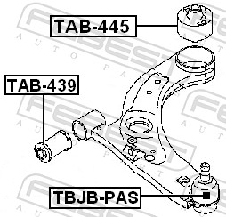 Опора, важіль підвіски TAB-445 FEBEST #1