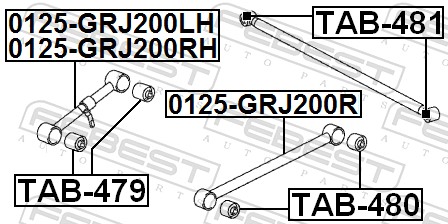 Опора, важіль підвіски TAB-479 FEBEST #1