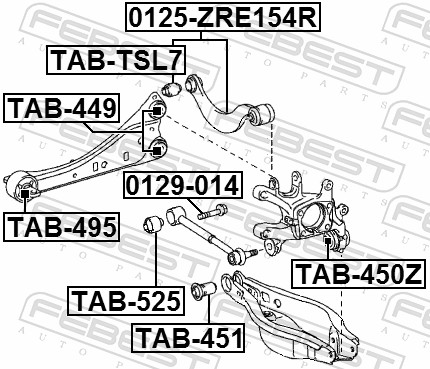 Подвеска, рычаг независимой подвески колеса TAB-495 FEBEST #1