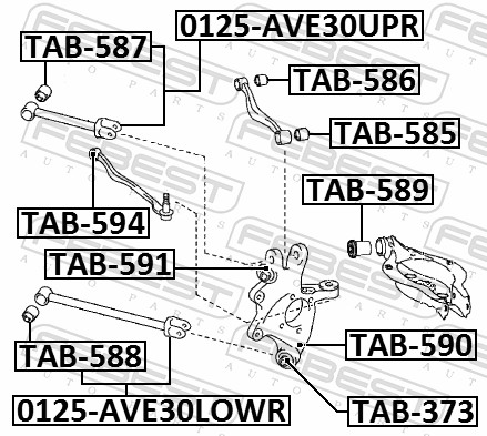 Подвеска, рычаг независимой подвески колеса TAB-589 FEBEST #1