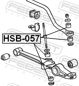 Подвеска, стойка вала HSB-057 FEBEST #1