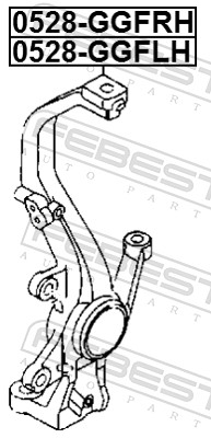 Шийка осі, підвіска коліс 0528-GGFLH FEBEST #1